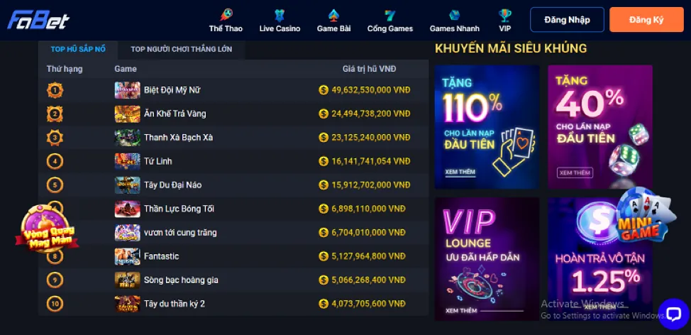 Tổng quan các loại thưởng nạp eubet win